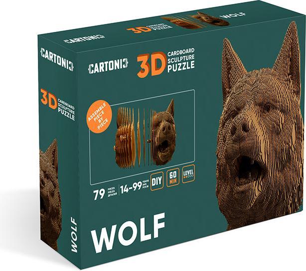 Actual product image Cartonic Wolf - 3D cardboard model