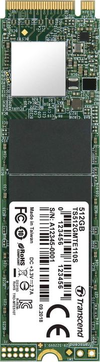 Actual product image Transcend 110S (512 GB, M.2 2280)