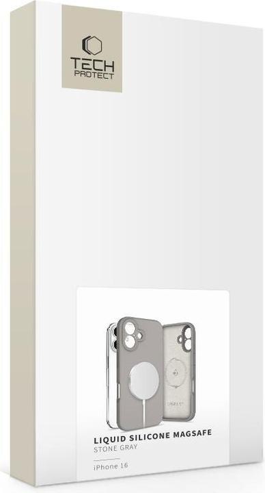 Produktbild Tech-Protect Liquid Silicone MagSafe iPhone 16 Case - Gray (Apple iPhone 16)