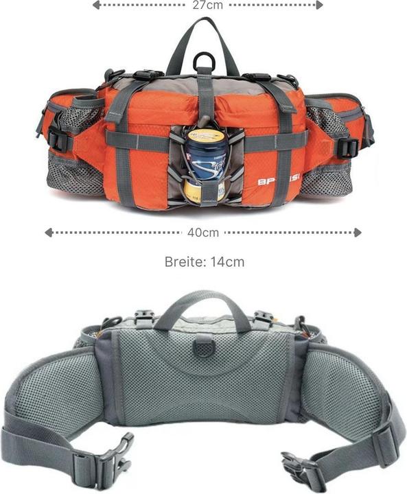 Immagine prodotto Hermex Bauchtasche mit Schultergurten Schultertasche Hüfttasche Umhängetasche