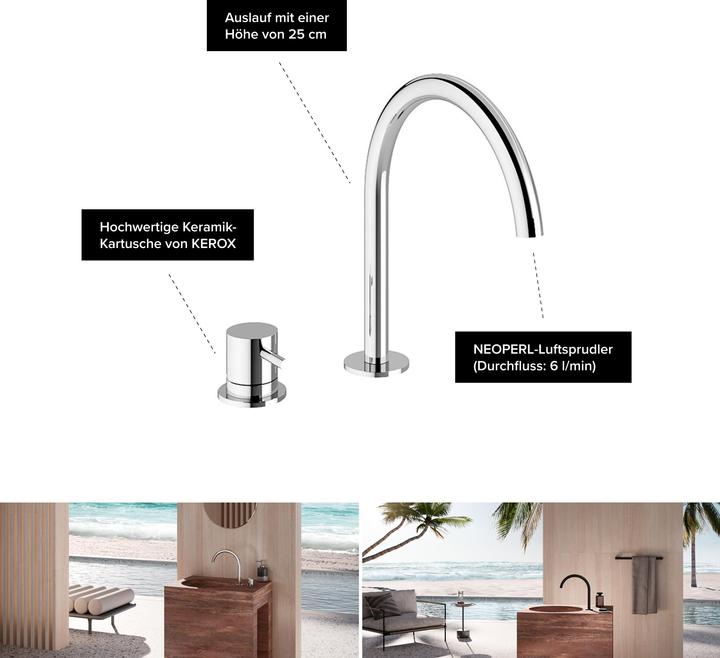 Image du produit Chris Bergen Mélangeur lavabo 2 trous