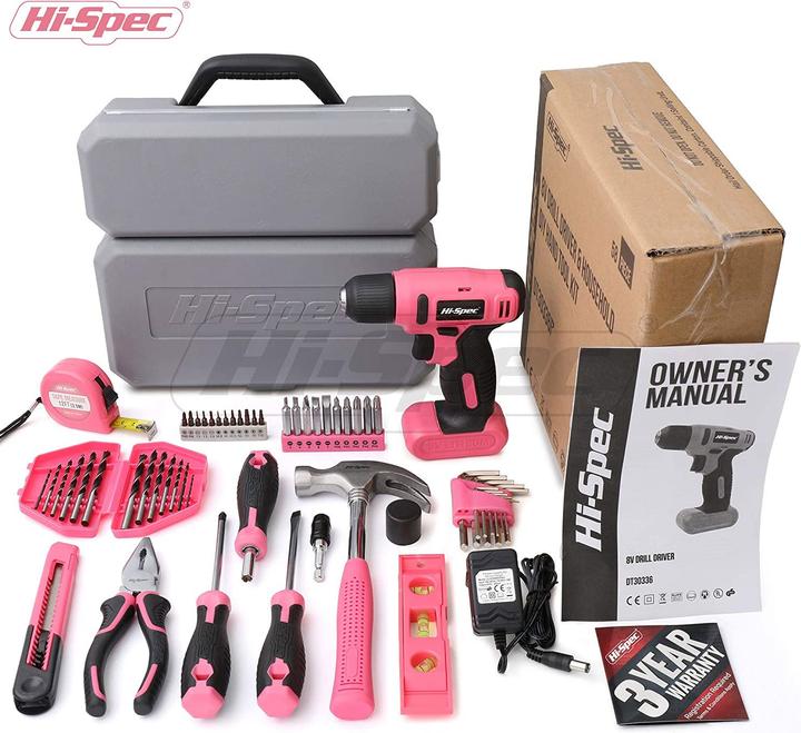 Produktbild HI 58-teiliges Heimwerkerset Pink