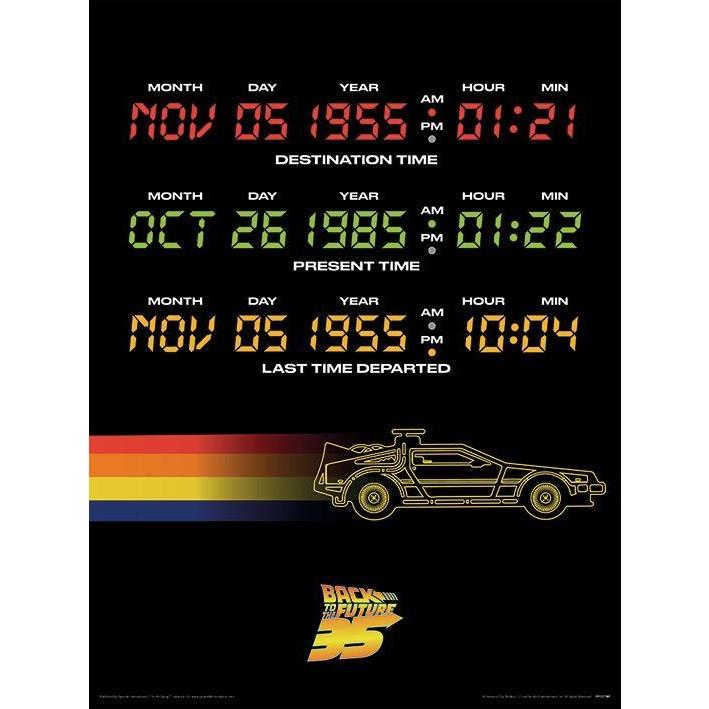 Produktbild Back to the Future bedruckt Time Circuits (40 x 30 cm)