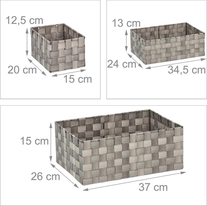 Actual product image Relaxdays Storage Basket (4 x, 37 x 26 x 15 cm)