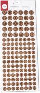 Actual product image Rayher Corksticker alphabet, round, 126 pieces