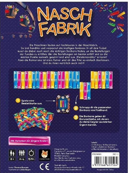 Produktbild Asmodée FFOD0001 - Naschfabrik - Kartenspiel, für 2-4 Spieler, ab 8 Jahren (DE-Ausgabe) (Deutsch)