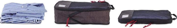 Produktbild Troika BUSINESS PACKING CUBES Reise-Kompressionstaschen Set, grau/schwarz