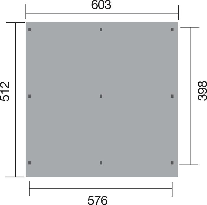 Actual product image Weka Holzbau Flat roof double carport 618 Gr.1 Trapezoidal sheet roof