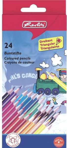 Produktbild Herlitz Dreikant-Buntstifte 24er Karton (Multicolored, Multicolor, 24 x)