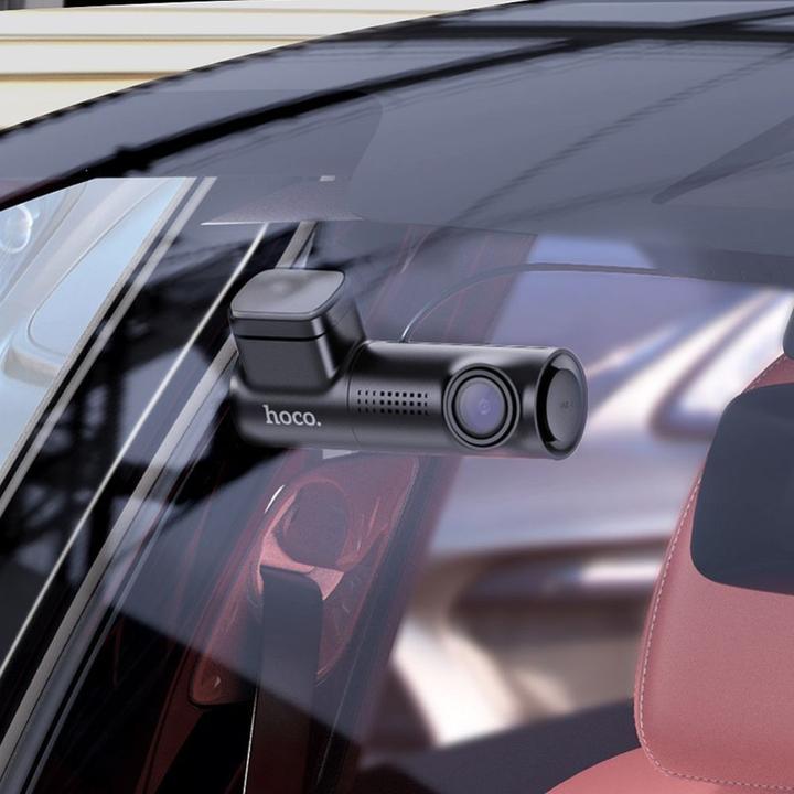 Actual product image Hoco Headphone with microphone car camera with screen 0,96" 1080P/30fps DV1 black (Built-in microphone, Rechargeable battery, Bluetooth, Accelerometer, GPS receiver, Night vision, Built-in display, Full HD)
