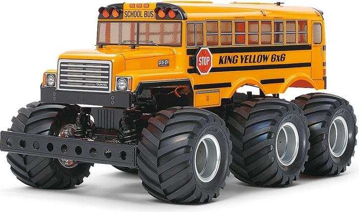 Actual product image Tamiya RC King Yellow 6x6 Bus Lacquer. G6-01 1:18