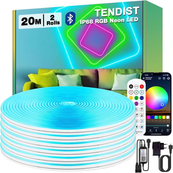 LS Neon LED Strip Set Smart (RGB, 2000 cm, Outdoor, Indoor)