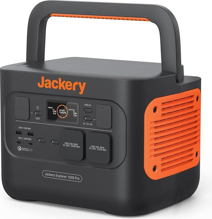 Actual product image Jackery Explorer 1000 Pro Powerstation mit Solar- und Schnellladung