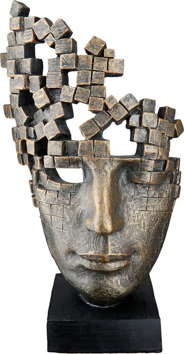 Actual product image Gilde Face, Male Mask, bronze H: 30 cm