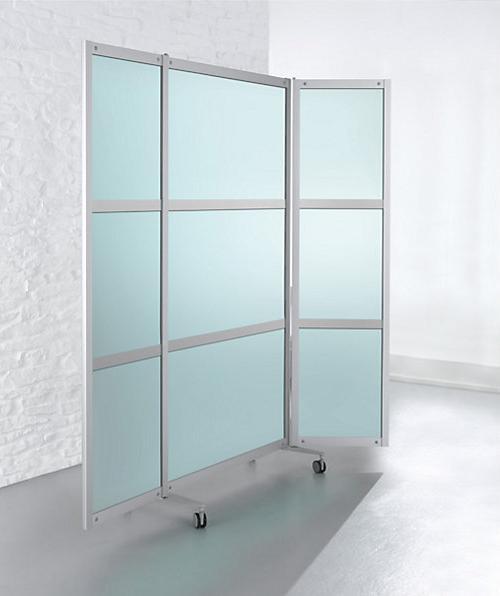 Actual product image BST Systeme Mobile folding display panel, flame retardant, aluminium frame with single pane