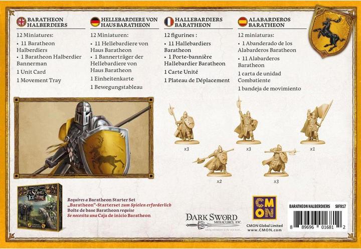 Image du produit Cmon Song of Ice & Fire - Baratheon Halberdiers (hallebardiers de la maison Baratheon) (Allemand)