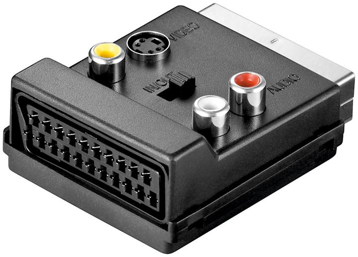Produktbild Goobay Scart zu Composite Video und S-Video Adapter, IN/OUT, mit Scart Durchleitung (Video Switch)