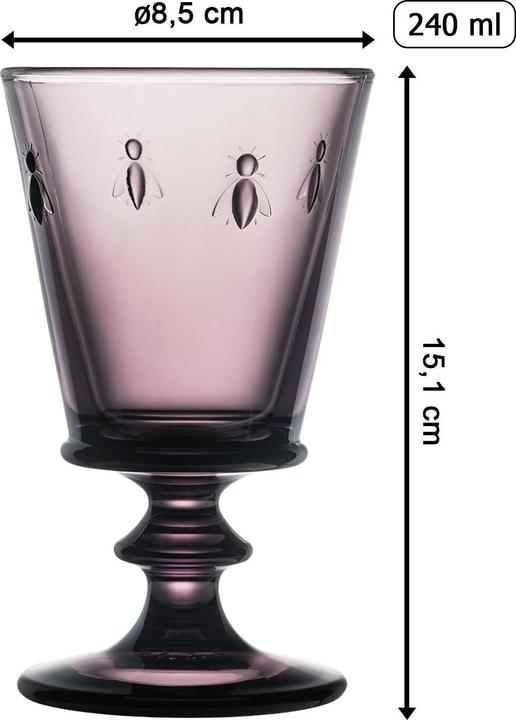 Produktbild La Rochère Abeille 4trinkgläser Farb.24cl (24 cl, 4 Gläser, Weissweingläser)