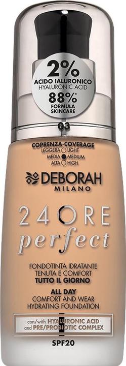 Actual product image Deborah Milano 24Ore Perfect Fond de Teint No 03 (Caramel Beige)