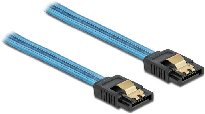 Image du produit Delock Câble SATA effet lumineux UV bleu 0.2 m