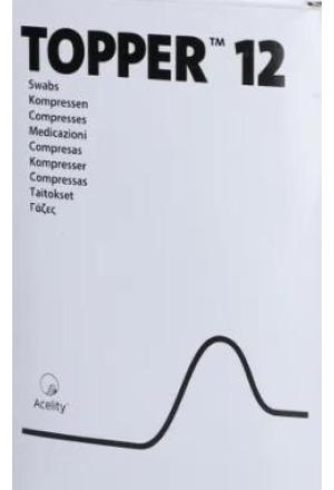 Actual product image Topper 12 NW Compresses 5x5cm non-sterile 200 pcs.