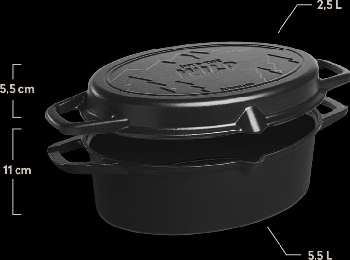 Image du produit Burnhard Rôtissoire en fonte avec panier à friture (Cocotte + faitout, Fonte)
