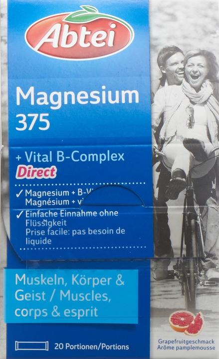 Produktbild Abtei Magnesium 375 + Vitamin B Komplex (20 Stk) (1 Stück, Granulat, 44 g)