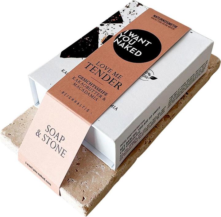 Actual product image I want you naked Soap holder NAKED SOAPSTONE with cocoa butter & macadamia oil