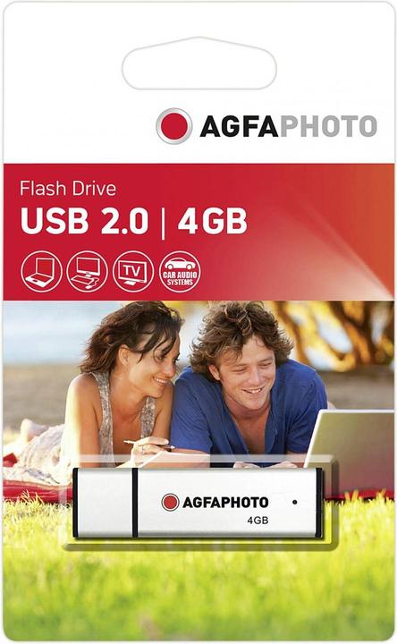 Actual product image AGFAPHOTO USB 2.0 silver 4GB (4 GB, USB-A)