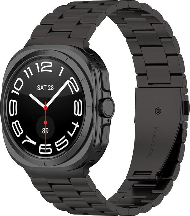 Techsuit - Watchband (W010) - Samsung Galaxy Watch Ultra 47mm - Black (Edelstahl)