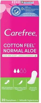 Actual product image Carefree Cotton Feel Normal Panty Liners Aloe Vera 20Pcs (20 x)