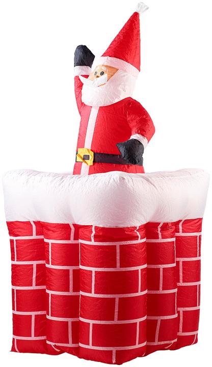 Infactory Aufblasbarer XXL Weihnachtsmann mit Schornstein