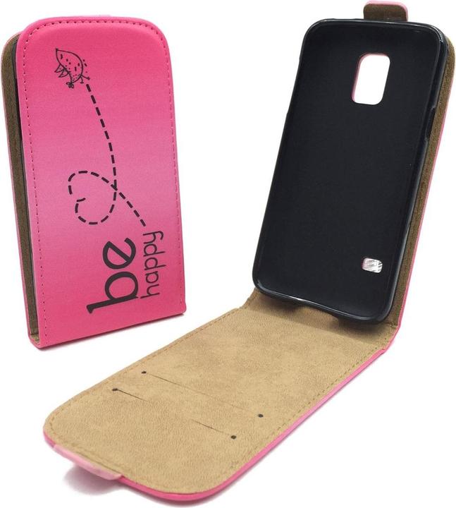 Produktbild König Design Handyhülle für Samsung Galaxy S5 Mini Schutztasche Wallet Cover 360 Case Pink (Samsung Galaxy S5 Mini)