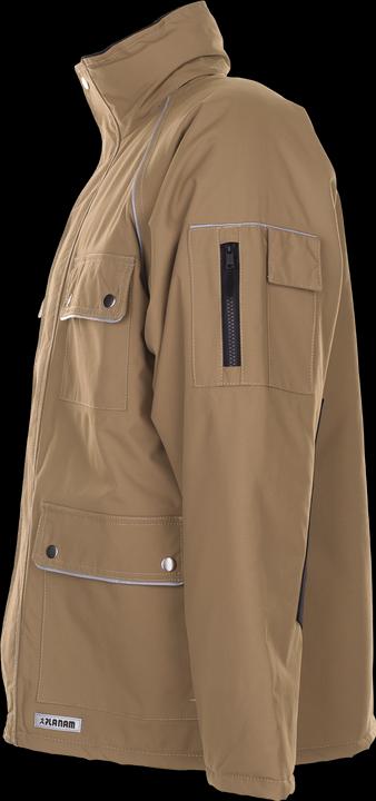 Actual product image Planam unisex parka CANVAS 320 khaki, black size L (L)