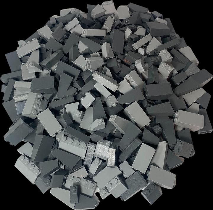 Immagine prodotto LEGO MOC Tegole Grigio chiaro/Grigio scuro Misto - Costruzione di montagne/roccia - NUOVO! Quantità 250x