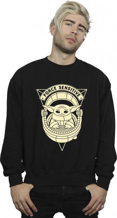 Actual product image Star Wars Mens The Mandalorian Grogu Force Sensitive Sweatshirt (M)