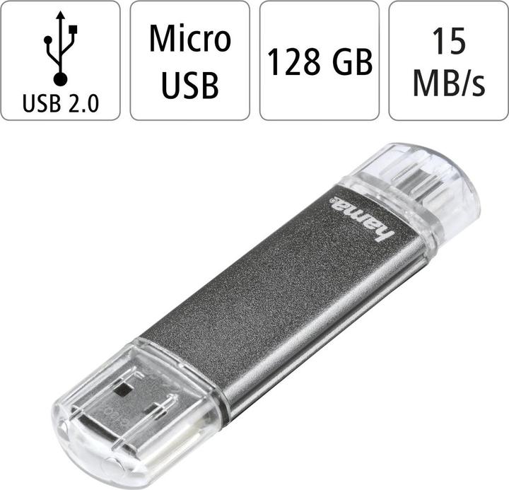 Produktbild Hama Laeta Twin (128 GB, USB-A)