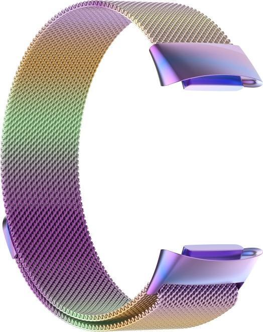 Produktbild Cover-Discount Fitbit Charge 5 - Milanese Edelstahl Armband Regenbogen (Edelstahl)