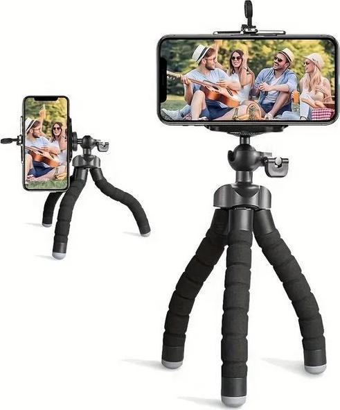 Actual product image Kikkerland Smartphone Tripod (Plastic, Foam material, Fabric)
