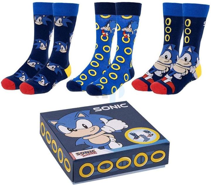 Cerda SONIC - Pack de 3 Paires de Chaussettes (Taille 40-46) (3er Pack, 40 - 46)