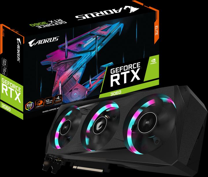 Produktbild Gigabyte GeForce RTX 3060 AORUS ELITE LHR (12 GB)