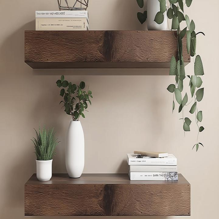 Immagine prodotto Hanah Home Rafect Two Decorative Wooden Wall Shelf