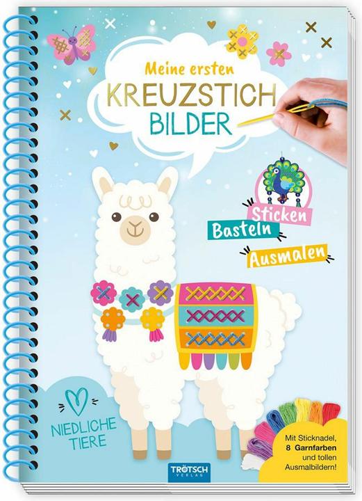 Trtsch Bastelbuch Beschftigungsbuch Meine ersten Kreuzstichbilder Niedliche Tiere (Deutsch, Trötsch Verlag GmbH & Co.KG, 2025)