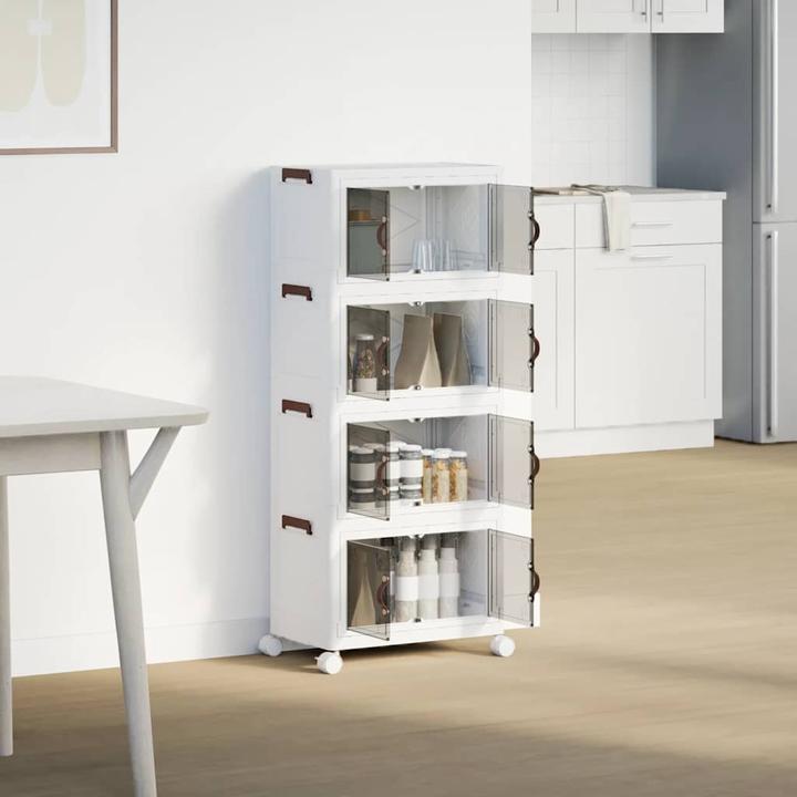 Produktbild VidaXL Aufbewahrungsbox mit Rädern Stapelbar 4-stöckig 28 L (28 l)