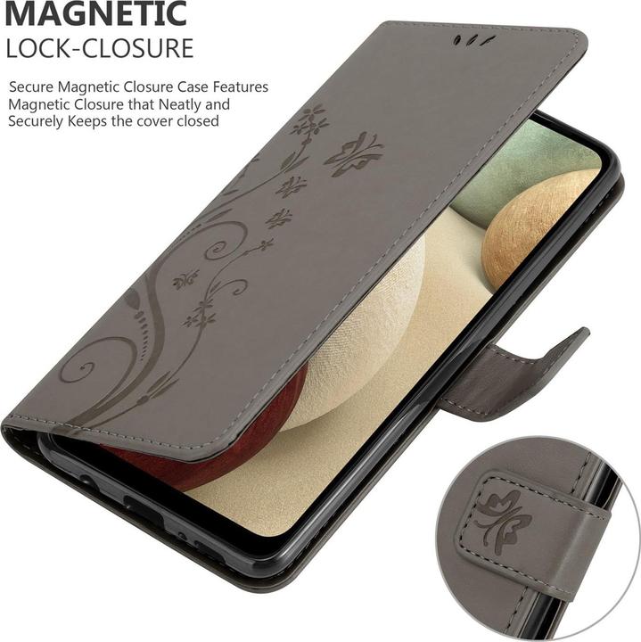 Produktbild Cadorabo Flower Book Cover (Samsung Galaxy A12, Samsung Galaxy M12)
