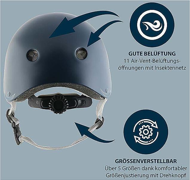 Image du produit Hudora Casque de skate, minuit, taille 51-55 (55 cm)