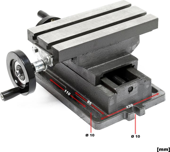 Produktbild Wiltec 2-Achsen Kreuztisch 220x100mm Koordinatentisch Frästisch aus Gusseisen (220 mm)