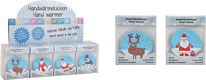 Actual product image G. Wurm Pocket warmer Christmas motif, Father Christmas, snowman, penguin, moose, assorted