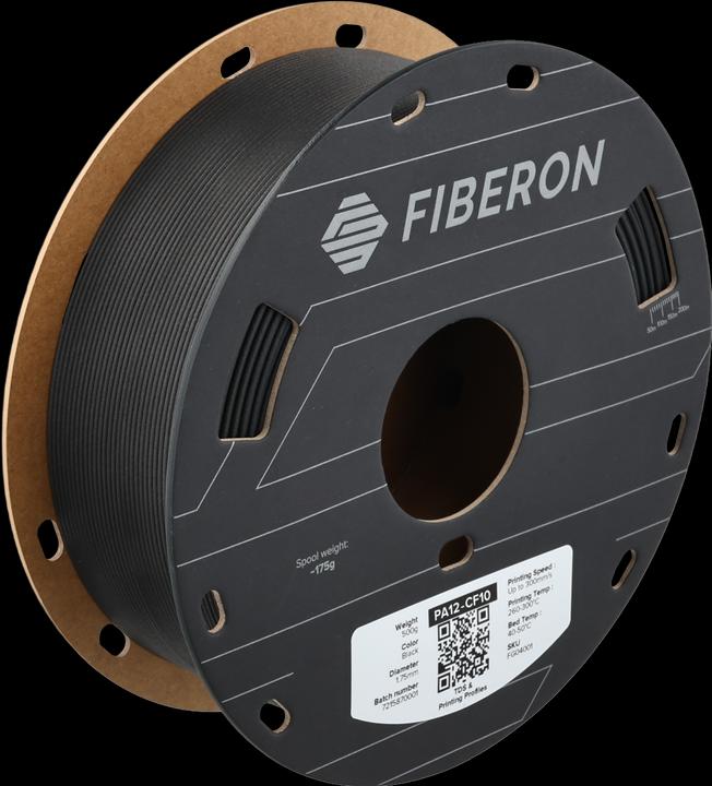 Actual product image Polymaker Fiberon™ PA12-CF10 (Nylon, 1.75 mm, 500 g, Black)