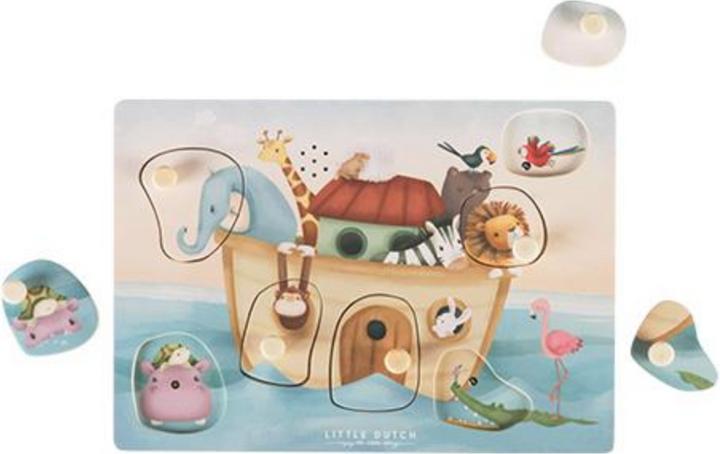 Actual product image Little Dutch Sound gripping puzzle Noah's Ark (7 pieces)